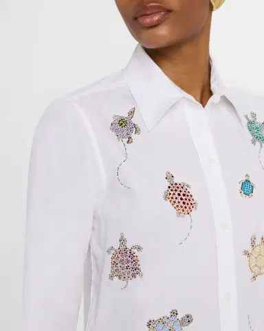 Libertine Turtle Time Embellished New Classic Shirt | Thumbnail 5 Libertine Turtle Time Embellished New Classic Shirt | Thumbnail 5
