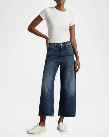 Polo Ralph Lauren High-Rise Wide-Leg Crop Jeans | Thumbnail 2 Polo Ralph Lauren High-Rise Wide-Leg Crop Jeans | Thumbnail 2