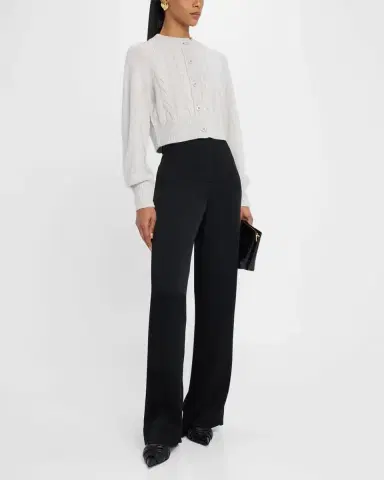 Toccin Rita Cropped Wool and Cashmere Cable-Knit Cardigan | Thumbnail 2 Toccin Rita Cropped Wool and Cashmere Cable-Knit Cardigan | Thumbnail 2