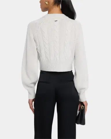 Toccin Rita Cropped Wool and Cashmere Cable-Knit Cardigan | Thumbnail 3 Toccin Rita Cropped Wool and Cashmere Cable-Knit Cardigan | Thumbnail 3