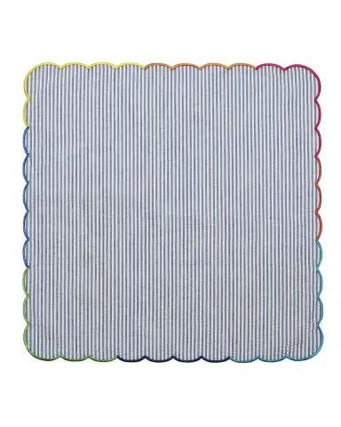 Kim Seybert Fiesta Scalloped Seersucker Napkin | Thumbnail 1 Kim Seybert Fiesta Scalloped Seersucker Napkin | Thumbnail 1