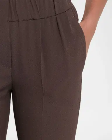 Brunello Cucinelli Silk Crepe Cady Straight-leg Ankle Pull-On Pants | Thumbnail 5 Brunello Cucinelli Silk Crepe Cady Straight-leg Ankle Pull-On Pants | Thumbnail 5