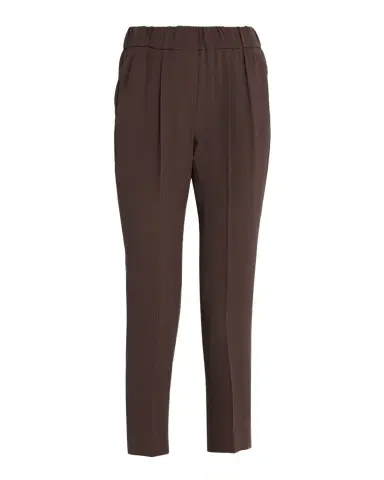 Brunello Cucinelli Silk Crepe Cady Straight-leg Ankle Pull-On Pants | Thumbnail 1 Brunello Cucinelli Silk Crepe Cady Straight-leg Ankle Pull-On Pants | Thumbnail 1
