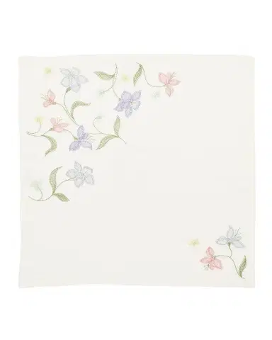 Kim Seybert Vista Flower Embroidered Linen Napkin | Thumbnail 1 Kim Seybert Vista Flower Embroidered Linen Napkin | Thumbnail 1