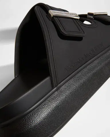 McQueen Men's Rubber Double-Buckle Sandals | Thumbnail 4 McQueen Men's Rubber Double-Buckle Sandals | Thumbnail 4