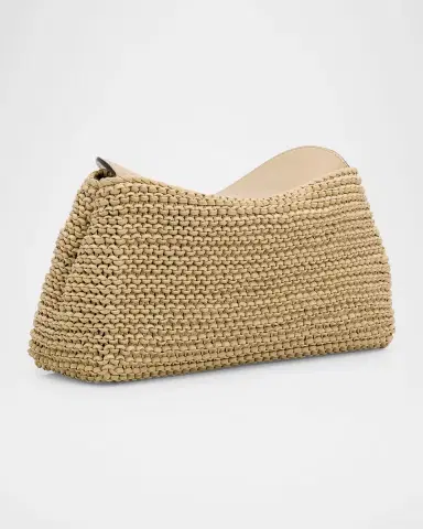 Toteme T-Lock Woven Leather Clutch Bag | Thumbnail 2 Toteme T-Lock Woven Leather Clutch Bag | Thumbnail 2