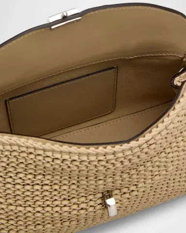 Toteme T-Lock Woven Leather Clutch Bag | Thumbnail 3 Toteme T-Lock Woven Leather Clutch Bag | Thumbnail 3