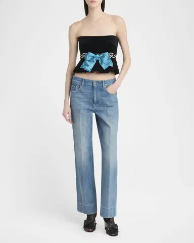 Valentino Garavani Straight Leg Denim Pants | Thumbnail 2 Valentino Garavani Straight Leg Denim Pants | Thumbnail 2