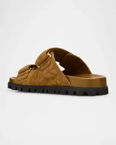 Miu Miu Quilted Suede Dual-Grip Comfort Sandals | Thumbnail 4 Miu Miu Quilted Suede Dual-Grip Comfort Sandals | Thumbnail 4