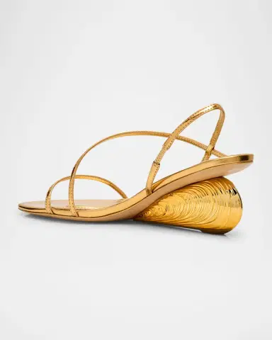 Simkhai Bridget Metallic Wedge Strappy Sandals | Thumbnail 4 Simkhai Bridget Metallic Wedge Strappy Sandals | Thumbnail 4