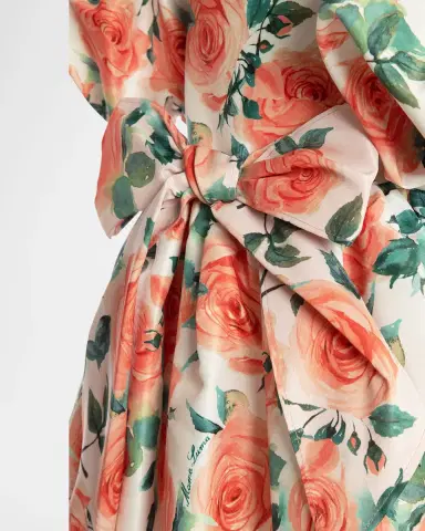 Mama Luma Girl 's Rose Balloon-Sleeve Dress, SIze 3T-12 | Thumbnail 5 Mama Luma Girl 's Rose Balloon-Sleeve Dress, SIze 3T-12 | Thumbnail 5