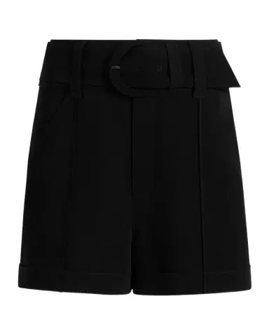 Cinq a Sept Aldi Belted High-Rise Stitched Shorts | Thumbnail 1 Cinq a Sept Aldi Belted High-Rise Stitched Shorts | Thumbnail 1