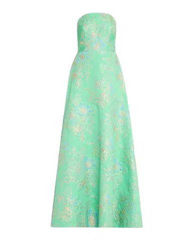 Rickie Freeman for Teri Jon Strapless Metallic Floral Jacquard Gown | Thumbnail 1 Rickie Freeman for Teri Jon Strapless Metallic Floral Jacquard Gown | Thumbnail 1
