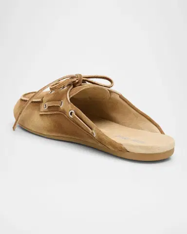 Miu Miu Suede Boat Mules | Thumbnail 3 Miu Miu Suede Boat Mules | Thumbnail 3