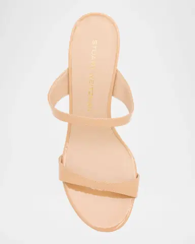 Stuart Weitzman Nudist Patent Leather Dual-Strap Sandals | Thumbnail 6 Stuart Weitzman Nudist Patent Leather Dual-Strap Sandals | Thumbnail 6