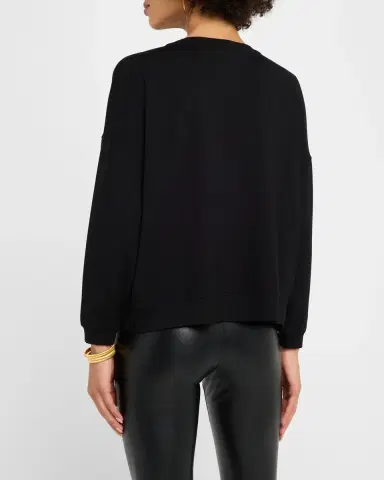 MAJESTIC FILATURES French Terry Crewneck Pullover | Thumbnail 3 MAJESTIC FILATURES French Terry Crewneck Pullover | Thumbnail 3