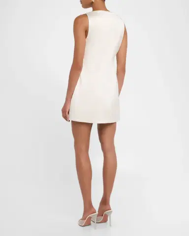Retrofête Livie High-Neck Satin Mini Dress | Thumbnail 3 Retrofête Livie High-Neck Satin Mini Dress | Thumbnail 3
