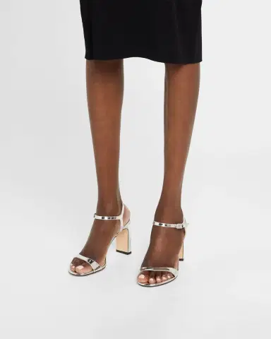Stuart Weitzman Babette Metallic Ankle-Strap Sandals | Thumbnail 2 Stuart Weitzman Babette Metallic Ankle-Strap Sandals | Thumbnail 2