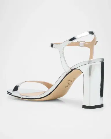 Stuart Weitzman Babette Metallic Ankle-Strap Sandals | Thumbnail 4 Stuart Weitzman Babette Metallic Ankle-Strap Sandals | Thumbnail 4