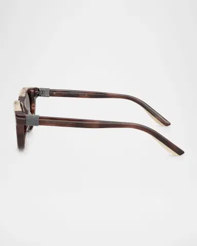 Brunello Cucinelli Acetate Round Sunglasses | Thumbnail 2 Brunello Cucinelli Acetate Round Sunglasses | Thumbnail 2