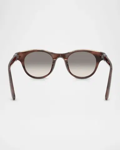 Brunello Cucinelli Acetate Round Sunglasses | Thumbnail 4 Brunello Cucinelli Acetate Round Sunglasses | Thumbnail 4