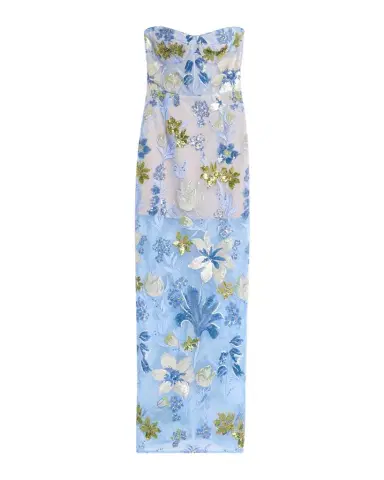 Bronx and Banco Dahlia Sequin Floral Column Gown | Thumbnail 1 Bronx and Banco Dahlia Sequin Floral Column Gown | Thumbnail 1