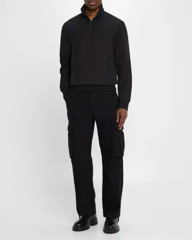 Mackage Men's Corey Hybrid Down Quarter-Zip Sweater | Thumbnail 2 Mackage Men's Corey Hybrid Down Quarter-Zip Sweater | Thumbnail 2