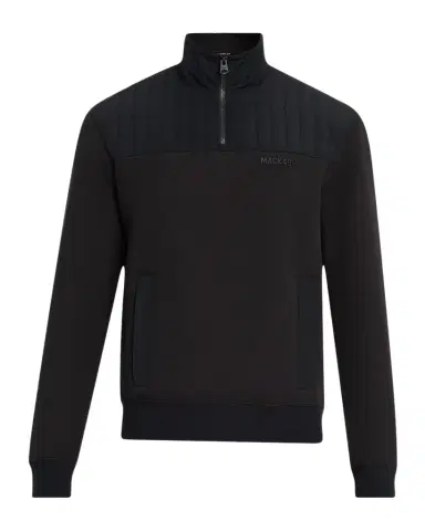 Mackage Men's Corey Hybrid Down Quarter-Zip Sweater | Thumbnail 1 Mackage Men's Corey Hybrid Down Quarter-Zip Sweater | Thumbnail 1