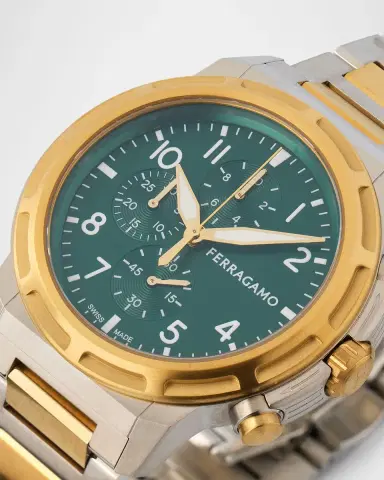 Ferragamo Sport Chrono 44mm Two Tone Bracelet Watch | Thumbnail 3 Ferragamo Sport Chrono 44mm Two Tone Bracelet Watch | Thumbnail 3