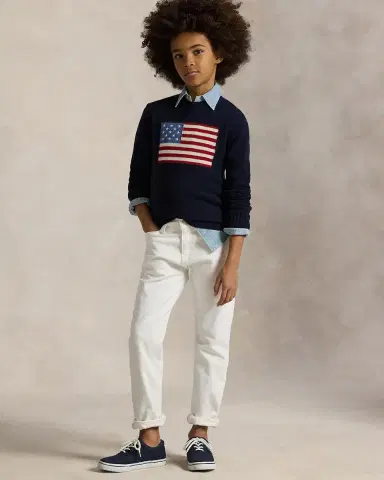 Polo Ralph Lauren Boy 's American Flag Cashmere Sweater | Thumbnail 5 Polo Ralph Lauren Boy 's American Flag Cashmere Sweater | Thumbnail 5