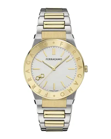 FERRAGAMO Ferragamo Sapphire Logo 41mm Two Tone Bracelet Watch | Thumbnail 1 FERRAGAMO Ferragamo Sapphire Logo 41mm Two Tone Bracelet Watch | Thumbnail 1