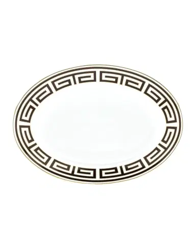 Ginori 1735 Labirinto Ebano Oval Flat Platter | Thumbnail 1 Ginori 1735 Labirinto Ebano Oval Flat Platter | Thumbnail 1
