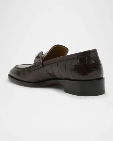 Christian Louboutin Men's Chambelimoc Croc-Effect Loafers | Thumbnail 2 Christian Louboutin Men's Chambelimoc Croc-Effect Loafers | Thumbnail 2
