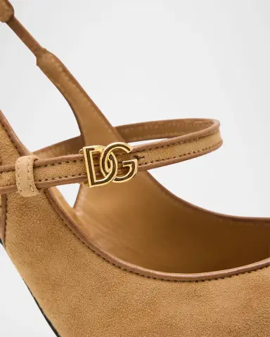 Dolce & Gabbana DG Suede Mary Jane Slingback Pumps | Thumbnail 5 Dolce & Gabbana DG Suede Mary Jane Slingback Pumps | Thumbnail 5