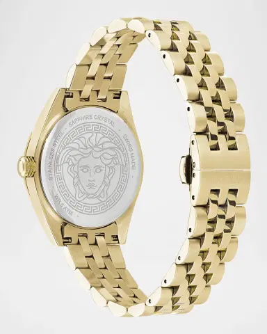Versace V-Code 36mm IP Yellow Gold Bracelet Watch | Thumbnail 4 Versace V-Code 36mm IP Yellow Gold Bracelet Watch | Thumbnail 4