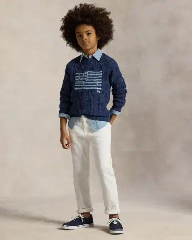 Polo Ralph Lauren Boy's Cotton Faded Flag Sweater | Thumbnail 6 Polo Ralph Lauren Boy's Cotton Faded Flag Sweater | Thumbnail 6
