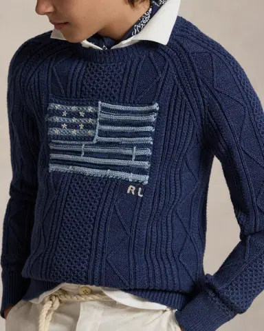 Polo Ralph Lauren Boy's Cotton Faded Flag Sweater | Thumbnail 7 Polo Ralph Lauren Boy's Cotton Faded Flag Sweater | Thumbnail 7