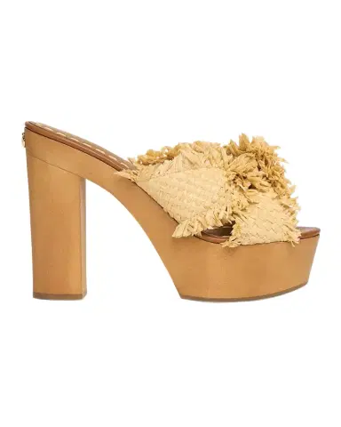 Dolce & Gabbana Knotted Crossover Raffia Platform Sandals | Thumbnail 1 Dolce & Gabbana Knotted Crossover Raffia Platform Sandals | Thumbnail 1