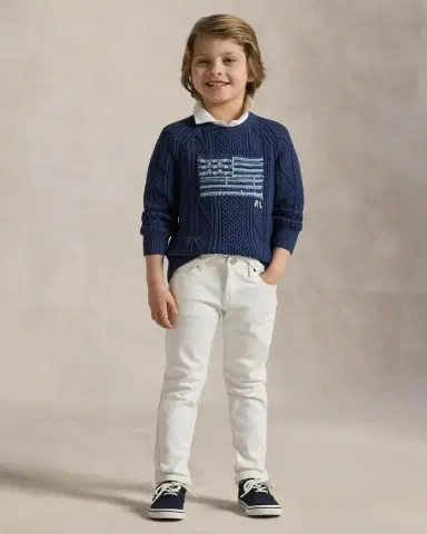 Polo Ralph Lauren Boy's Cotton Faded Flag Sweater | Thumbnail 5 Polo Ralph Lauren Boy's Cotton Faded Flag Sweater | Thumbnail 5