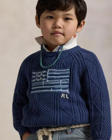 Polo Ralph Lauren Boy's Cotton Faded Flag Sweater | Thumbnail 6 Polo Ralph Lauren Boy's Cotton Faded Flag Sweater | Thumbnail 6