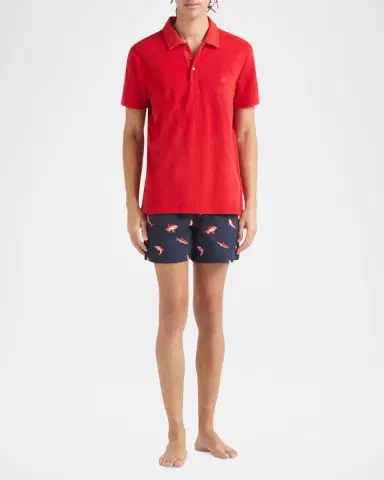 Vilebrequin Men's Organic Terry Polo Shirt | Thumbnail 3 Vilebrequin Men's Organic Terry Polo Shirt | Thumbnail 3