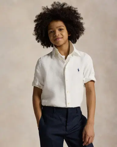 Polo Ralph Lauren Little Boy 's & Boy 's Linen Short-Sleeve Shirt | Thumbnail 5 Polo Ralph Lauren Little Boy 's & Boy 's Linen Short-Sleeve Shirt | Thumbnail 5
