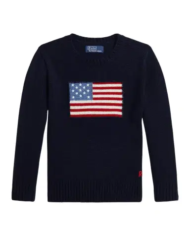 Polo Ralph Lauren Boy 's American Flag Cashmere Sweater | Thumbnail 1 Polo Ralph Lauren Boy 's American Flag Cashmere Sweater | Thumbnail 1