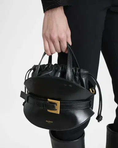 Balmain Shuffle Mini Top-Handle Bag in Calfskin | Thumbnail 2 Balmain Shuffle Mini Top-Handle Bag in Calfskin | Thumbnail 2