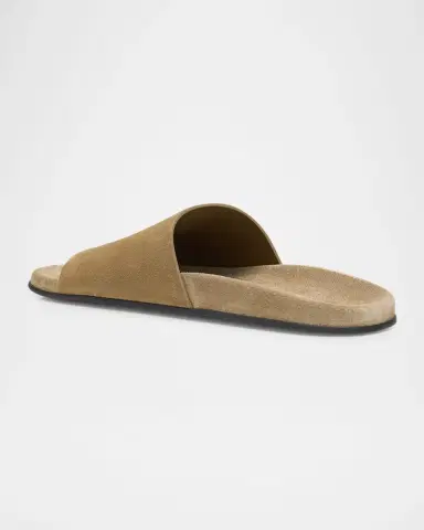 The Row Hugh Suede Flat Slide Sandals | Thumbnail 4 The Row Hugh Suede Flat Slide Sandals | Thumbnail 4