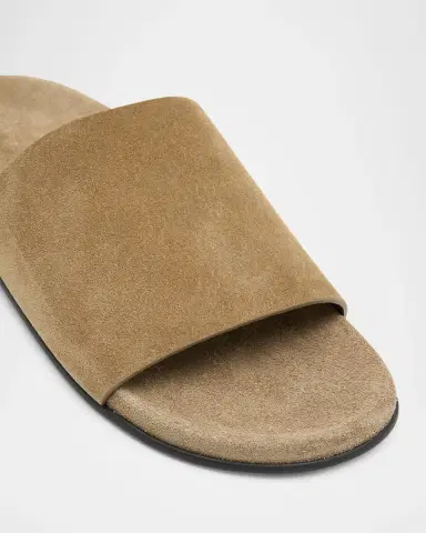 The Row Hugh Suede Flat Slide Sandals | Thumbnail 5 The Row Hugh Suede Flat Slide Sandals | Thumbnail 5