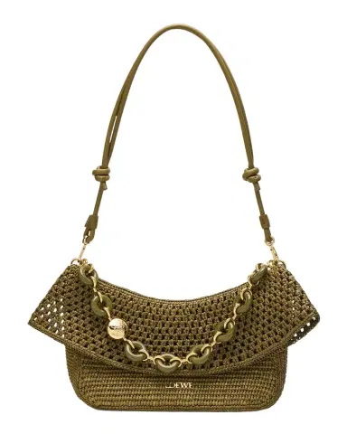 LOEWE x Paula's Ibiza Ola Small Shoulder Bag in Raffia and Leather | Thumbnail 1 LOEWE x Paula's Ibiza Ola Small Shoulder Bag in Raffia and Leather | Thumbnail 1