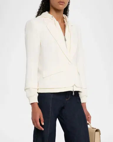 Cinq a Sept Khloe Le Petit Zip-Front Blazer | Thumbnail 4 Cinq a Sept Khloe Le Petit Zip-Front Blazer | Thumbnail 4