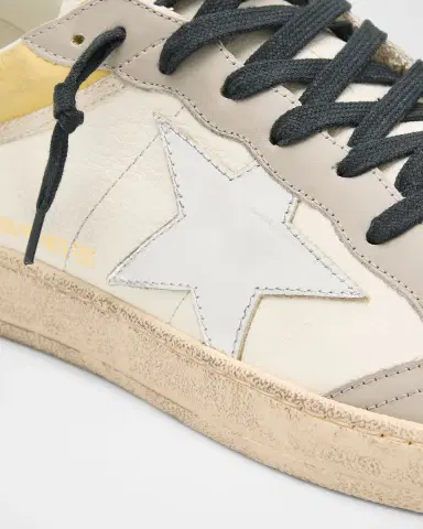 Golden Goose Men's Ball Star Metallic Leather Low-Top Sneakers, Exclusive | Thumbnail 5 Golden Goose Men's Ball Star Metallic Leather Low-Top Sneakers, Exclusive | Thumbnail 5