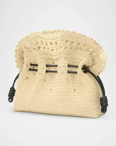 Loewe x Paula's Ibiza Flamenco Medium Ruffled Clutch Bag in Raffia | Thumbnail 3 Loewe x Paula's Ibiza Flamenco Medium Ruffled Clutch Bag in Raffia | Thumbnail 3